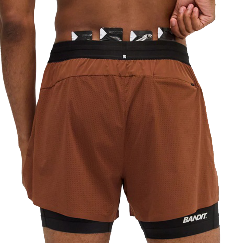 Bandit Running - Vento™ 2-In-1 Run Short - Coffee Bean - Men's
