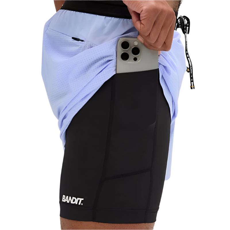 Bandit Running - Vento™ 2-in-1 Short - Breeze Blue - Men's