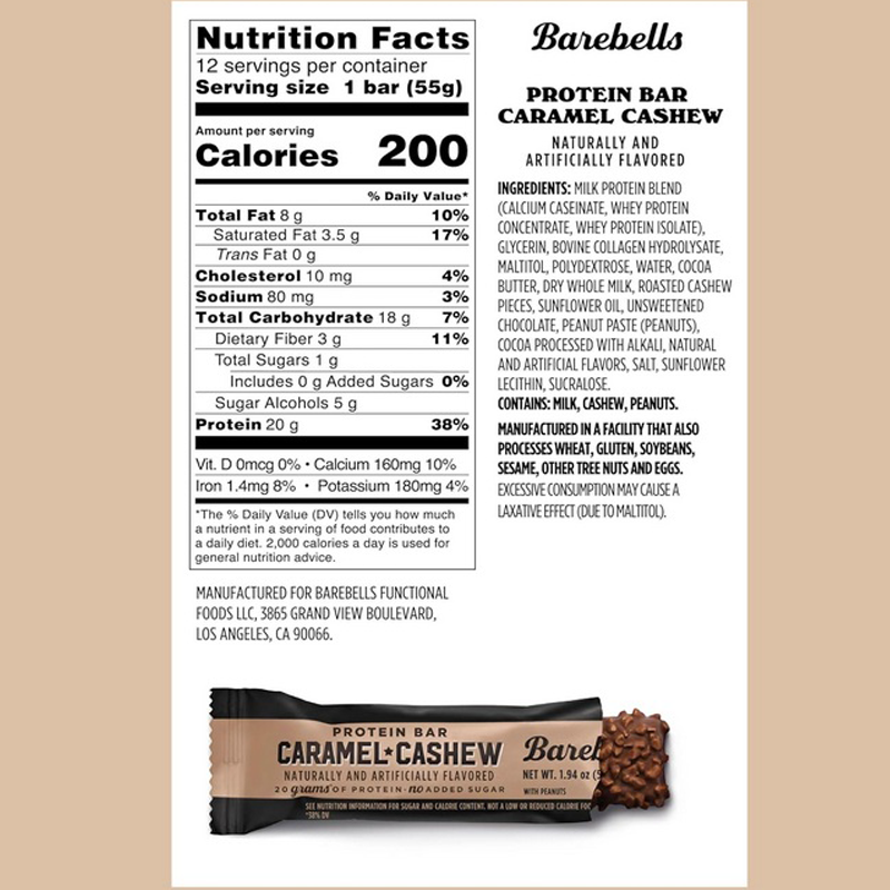 Barebells - Protein Bar - Caramel Cashew