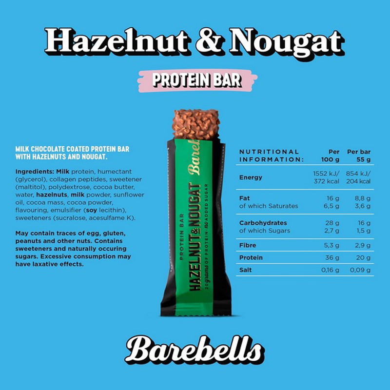 Barebells - Protein Bar - Hazelnut Nougat