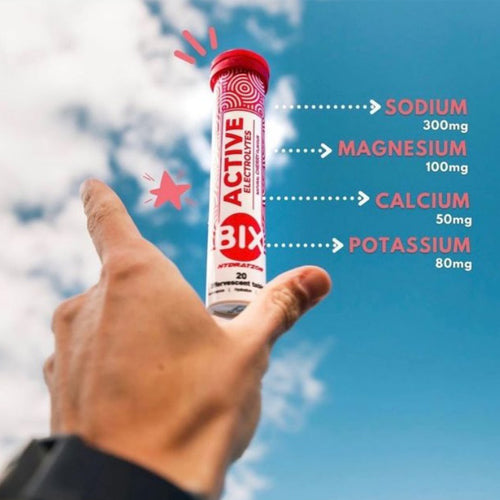 BIX - Active Electrolytes - Pomegranate (Caffeine) - Single Tube (20 Tablets)