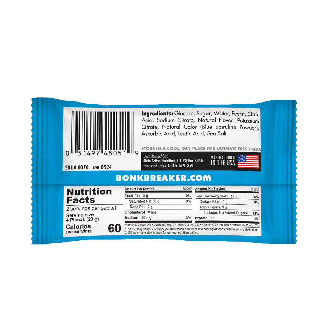 Bonk Breaker - Energy Chews - Sour Blue Razz Berry