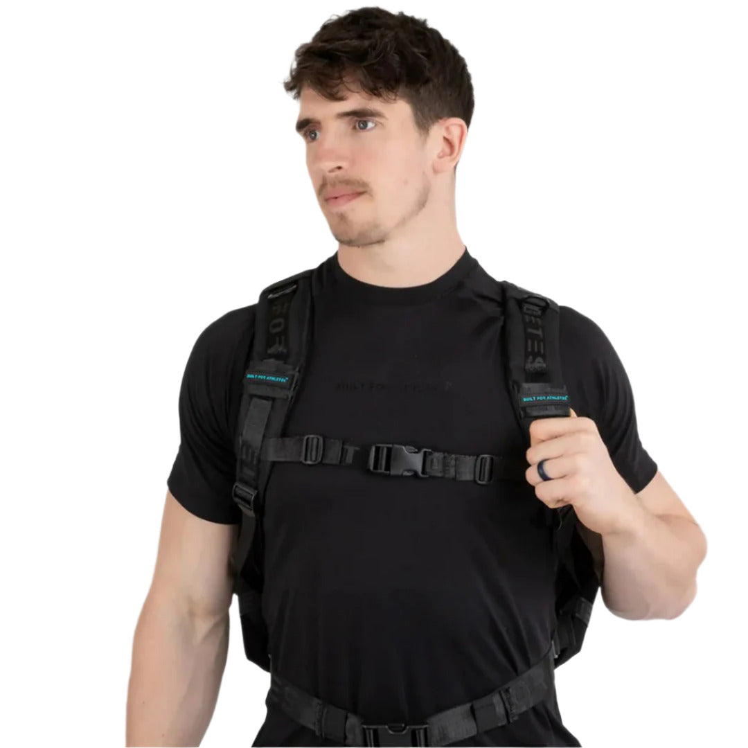 Built for Athletes - Hero Backpack Plus - Black & Aqua