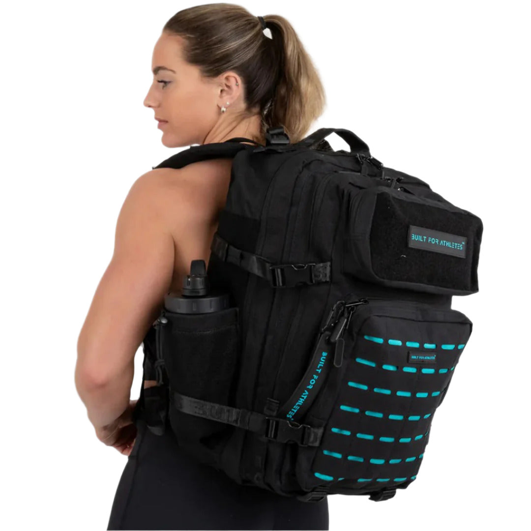 Built for Athletes - Hero Backpack Plus - Black & Aqua