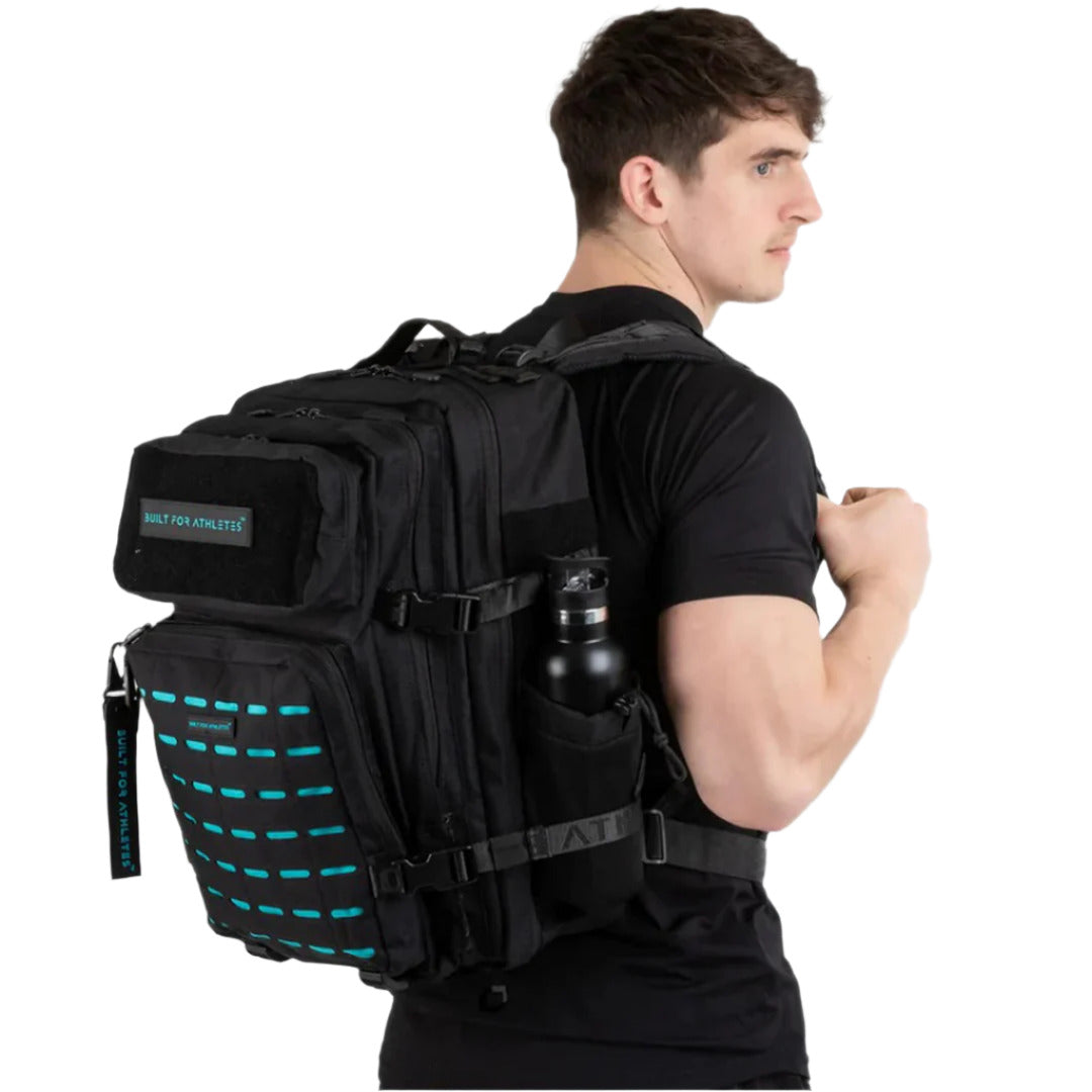 Built for Athletes - Hero Backpack Plus - Black & Aqua