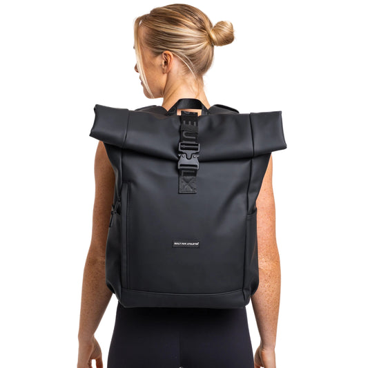 Built for Athletes - Roll Top Backpack - Black