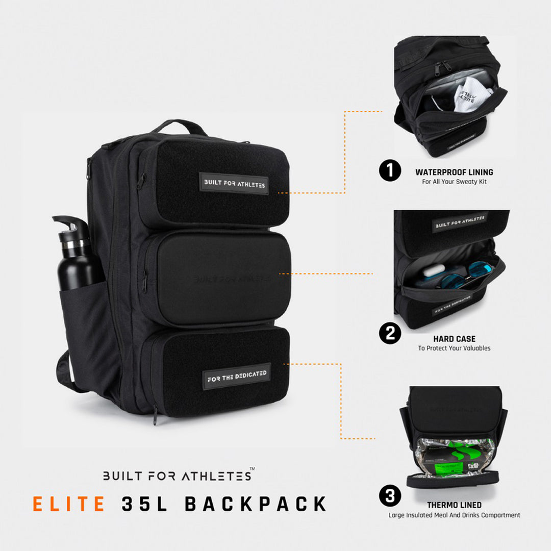 Built for Athletes - Hybrid Backpack - 35L - Black