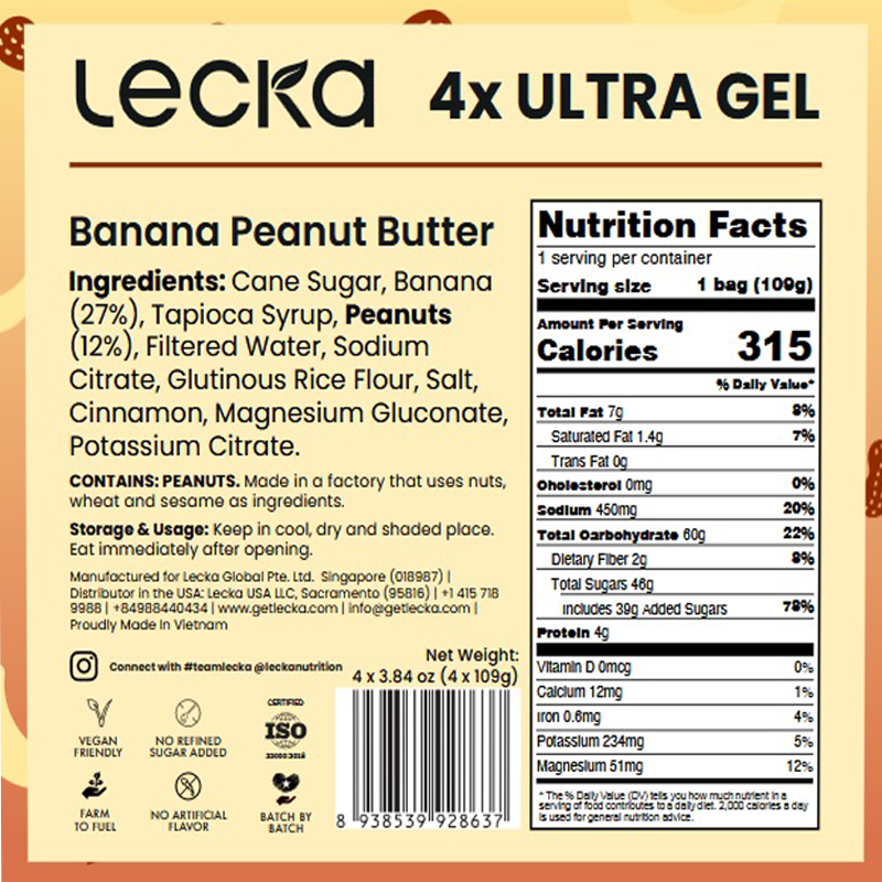 Lecka - Ultra Gel - Banana Peanut Butter