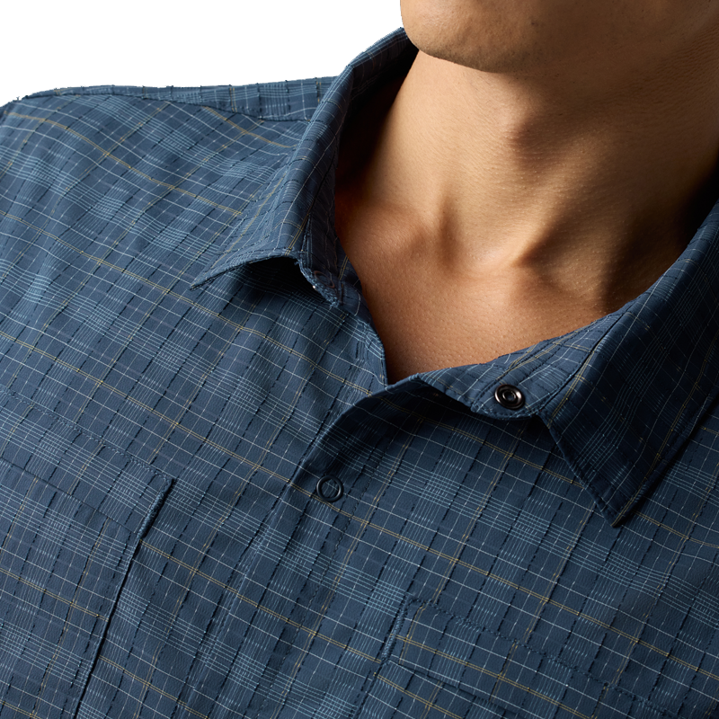 rabbit - High Country Relaxed SS - Dress Blues Plaid - Men's