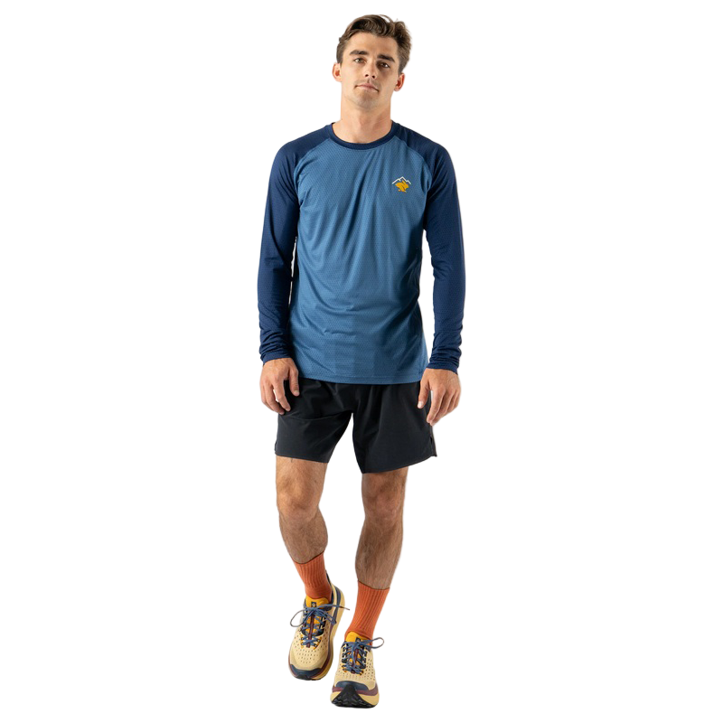 rabbit - EZ Tee Perf LS Trail - Dark Blue - Men's