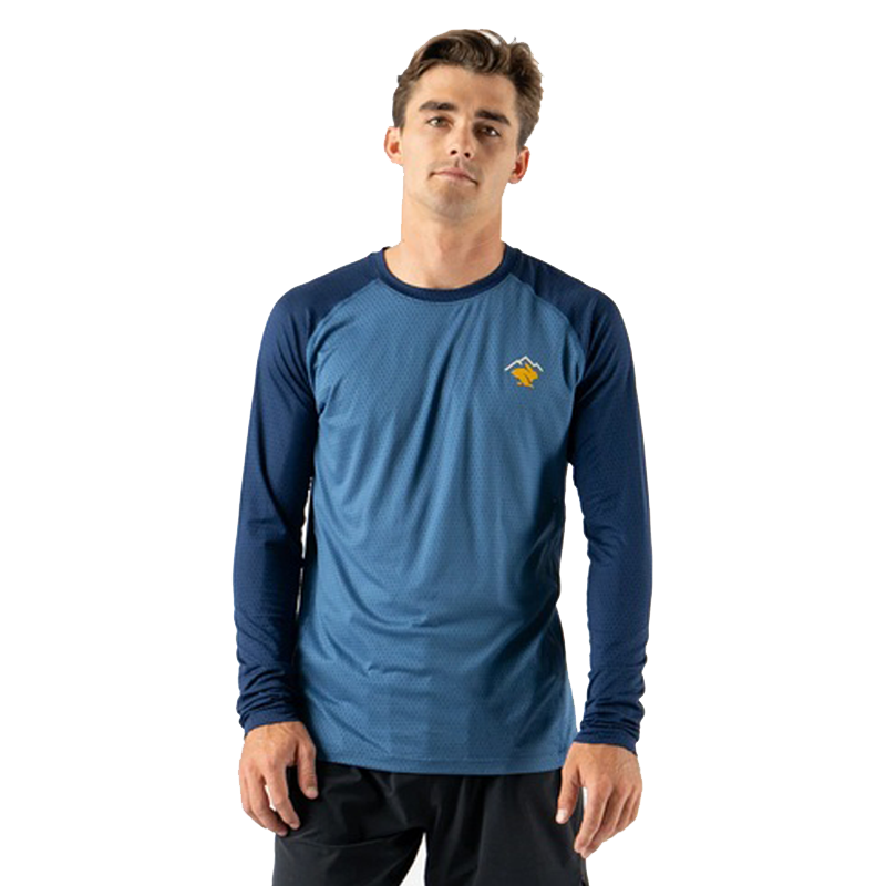 rabbit - EZ Tee Perf LS Trail - Dark Blue - Men's