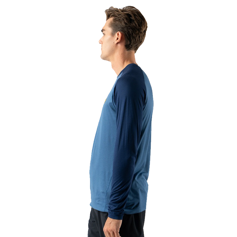 rabbit - EZ Tee Perf LS Trail - Dark Blue - Men's