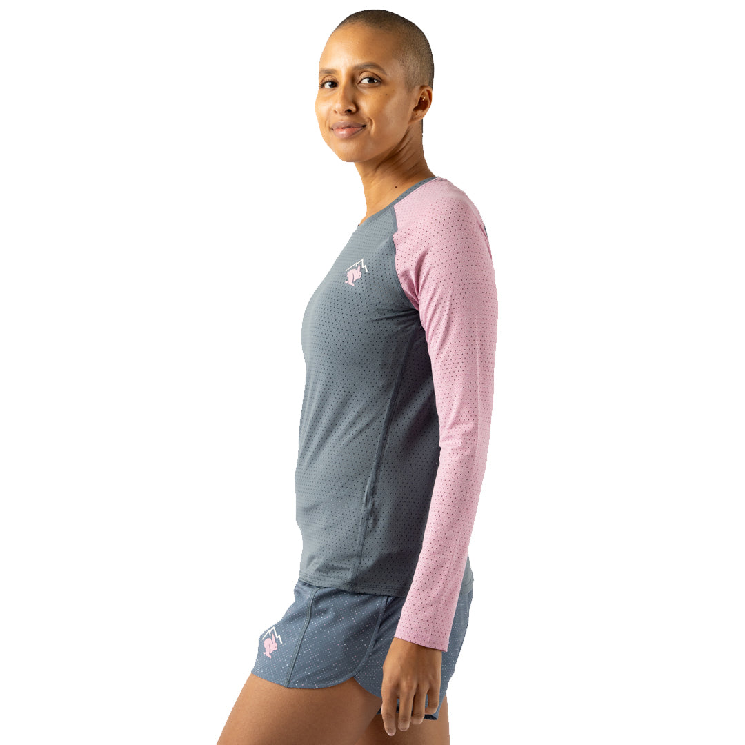 rabbit - EZ Tee Perf LS Trail - Stormy Weather - Women's