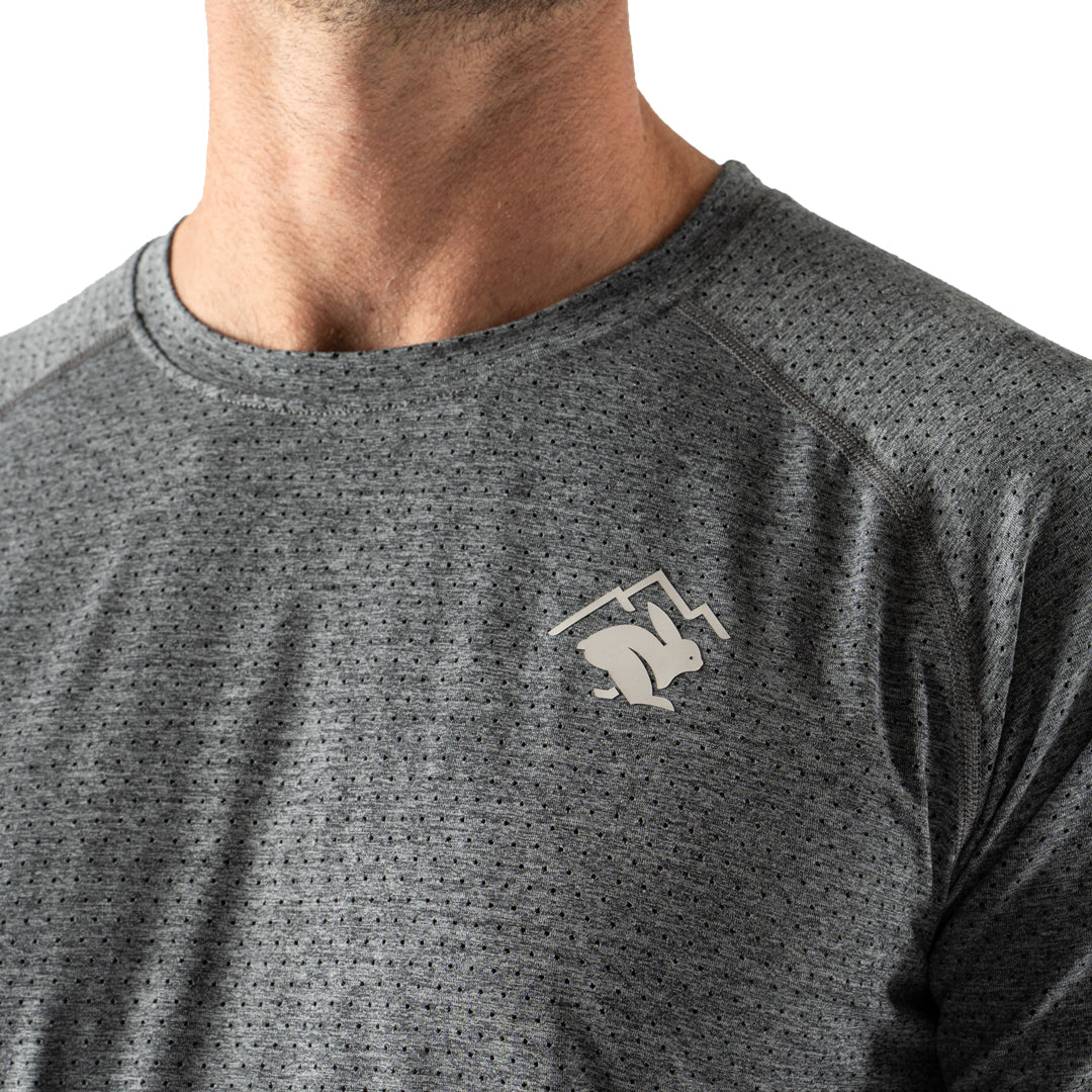 rabbit - EZ Tee Perf Trail SS - Charcoal - Men's