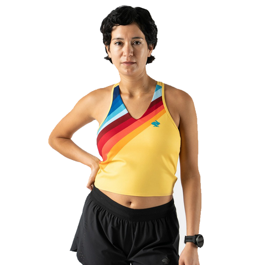 rabbit - Go Time Crop - Solar Stripe - Women's