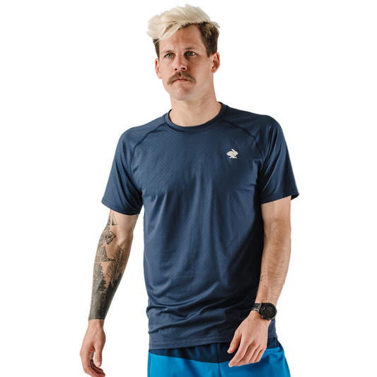 rabbit - ICE Perf Tee SS - Dress Blues - Men's