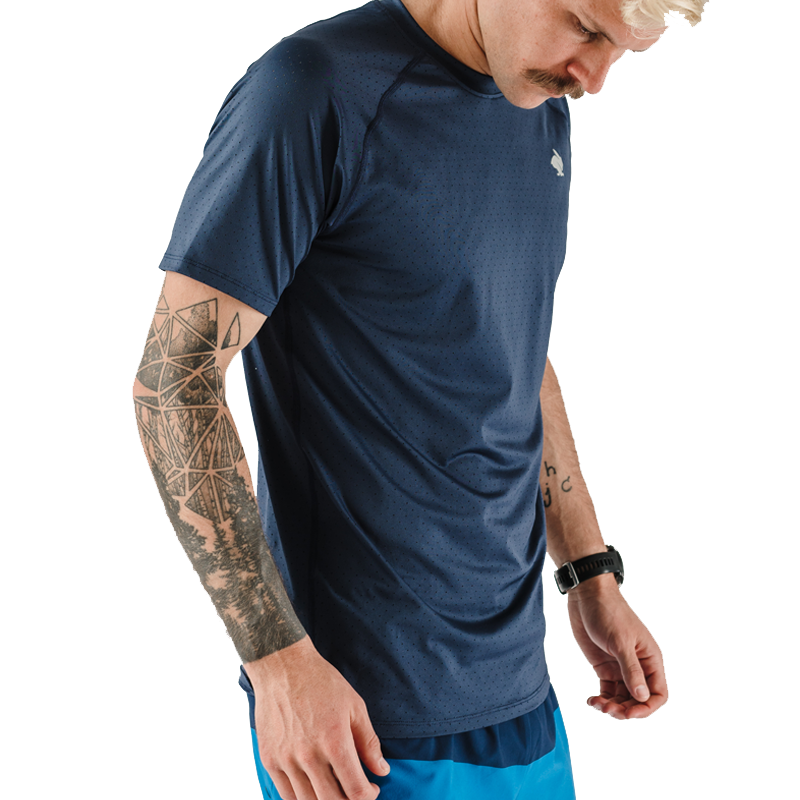 rabbit - ICE Perf Tee SS - Dress Blues - Men's