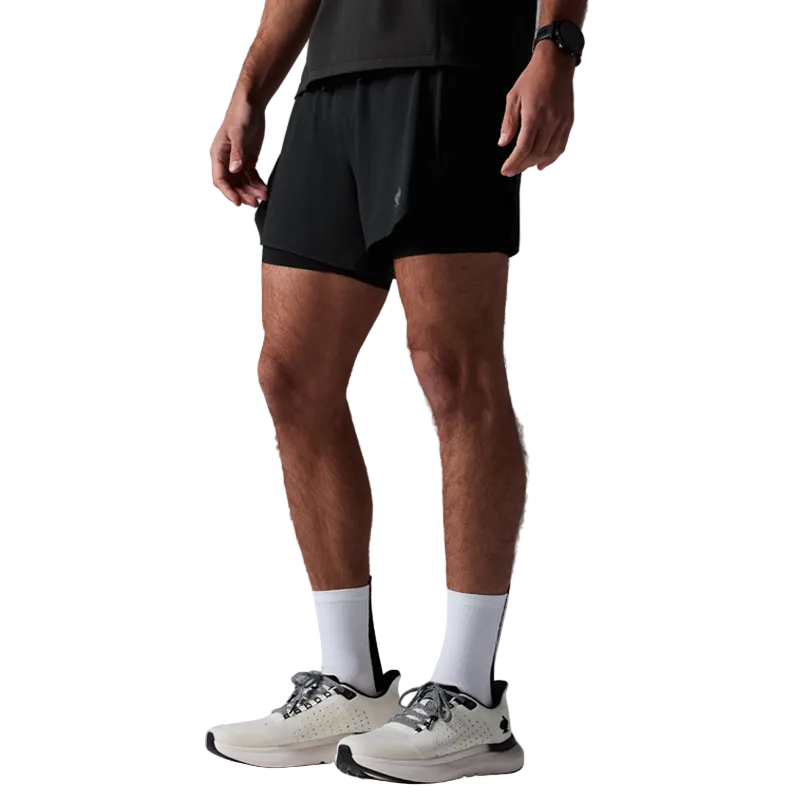 rabbit - Pacer Hybrid Short 5" - Black - Men's