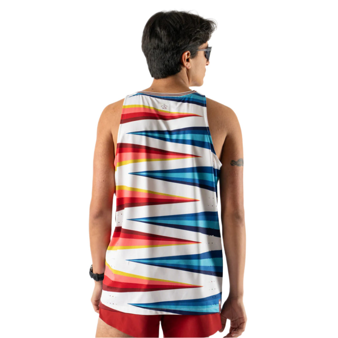 rabbit - Race Pace Tank - Vaporous Gray Stripe - Men's