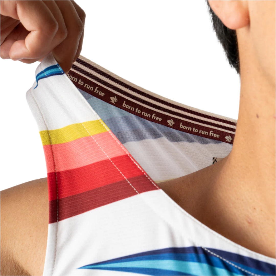 rabbit - Race Pace Tank - Vaporous Gray Stripe - Men's