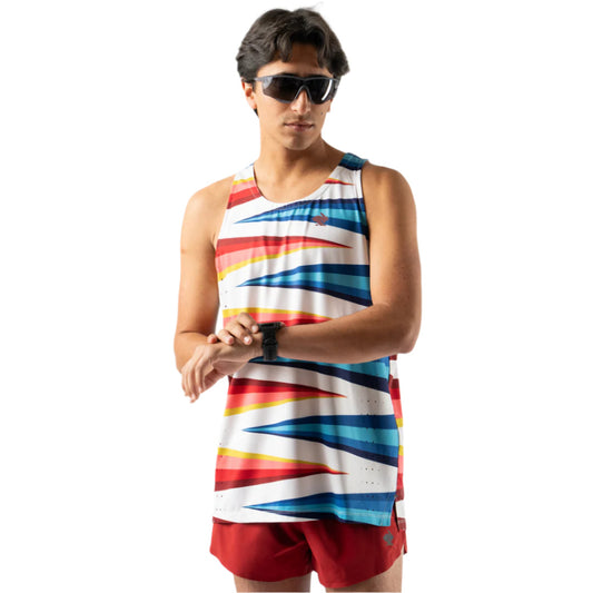 rabbit - Race Pace Tank - Vaporous Gray Stripe - Men's