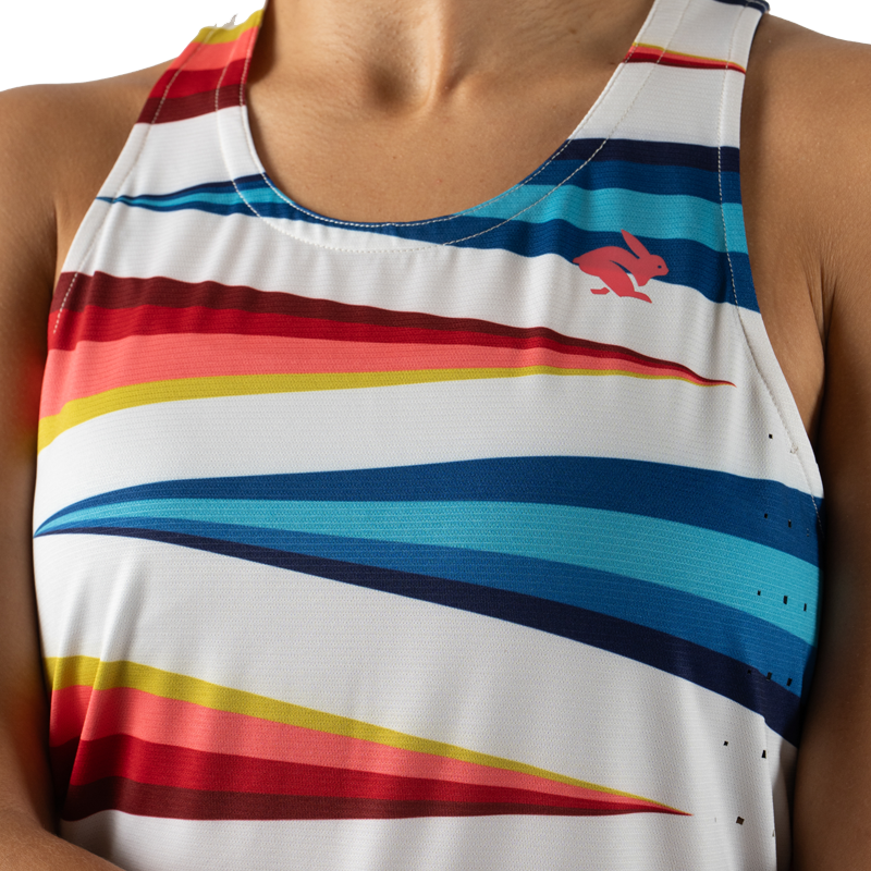 rabbit - Race Pace Tank - Vaporous Gray Stripe - Women's