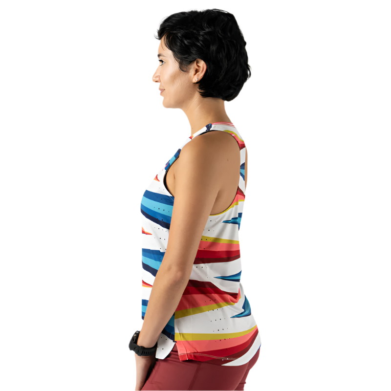 rabbit - Race Pace Tank - Vaporous Gray Stripe - Women's