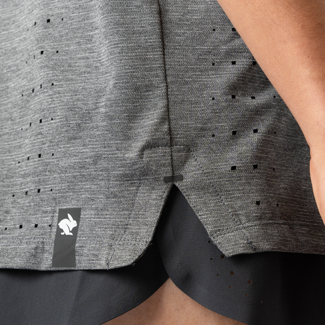 rabbit - Race Pace Tee SS - Black Charcoal - Men's