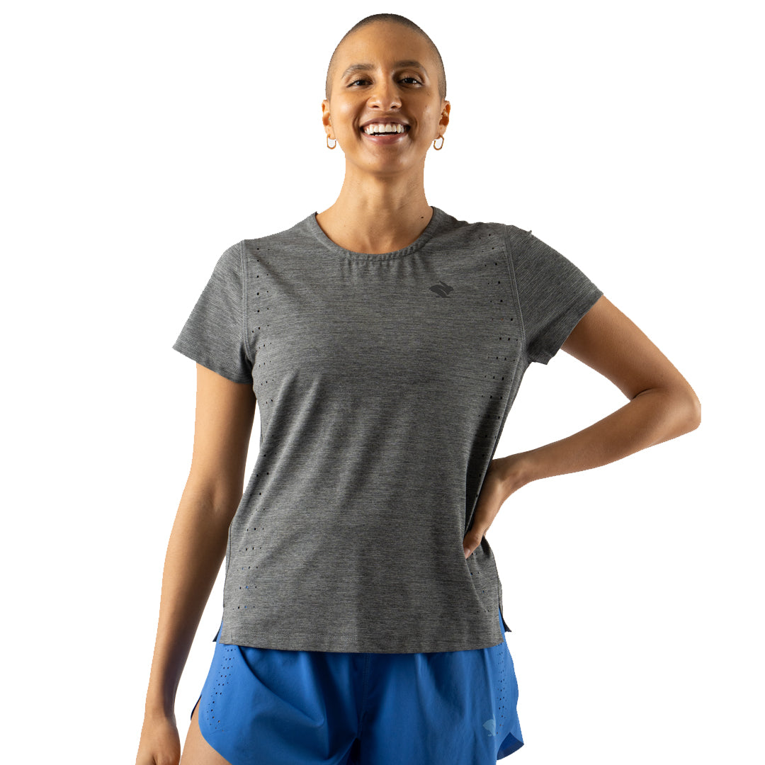 rabbit - Race Pace Tee SS - Black Charcoal - Women's
