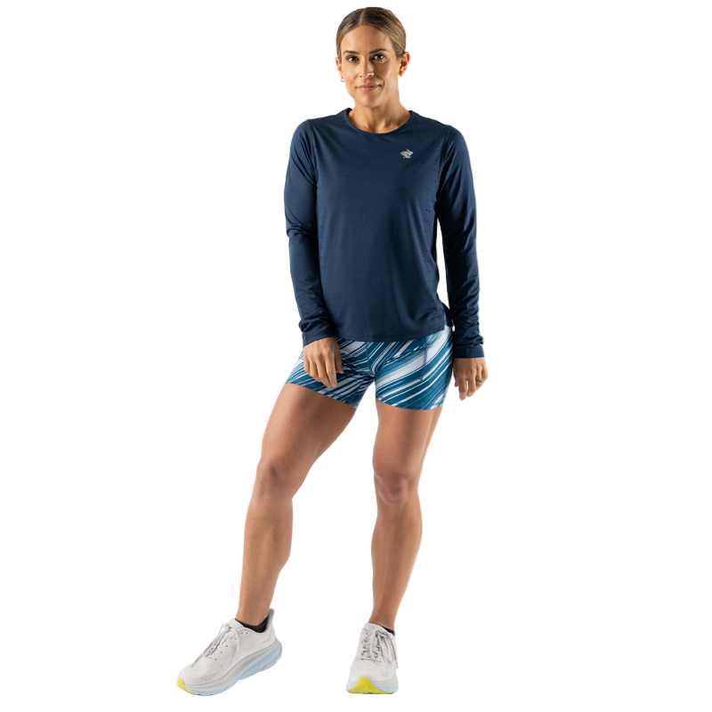 rabbit - Race Pace Tee LS - Dress Blues - Women's