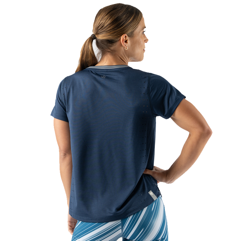 rabbit - Race Pace Tee SS - Dress Blues - Women's
