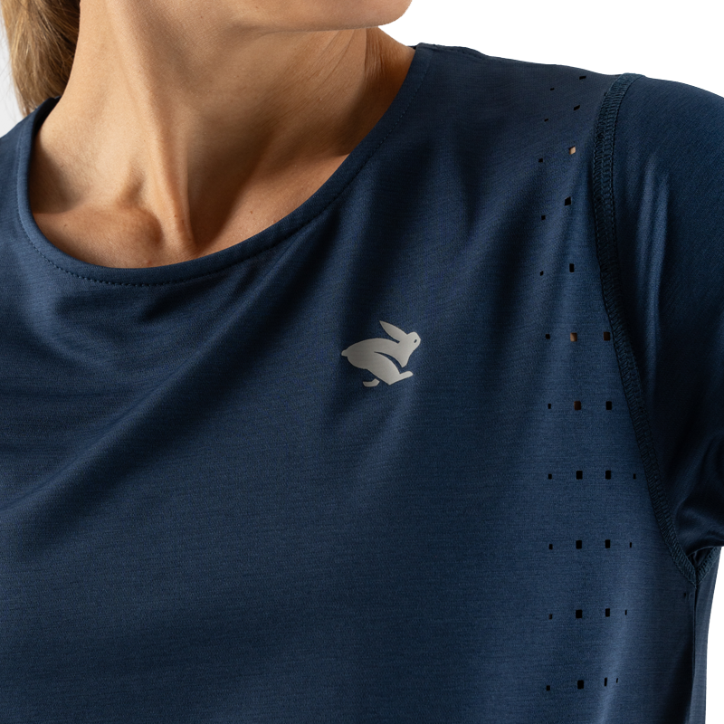 rabbit - Race Pace Tee SS - Dress Blues - Women's