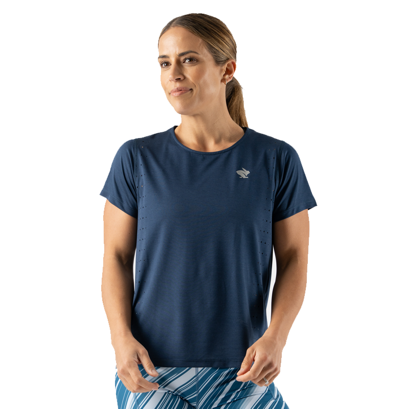 rabbit - Race Pace Tee SS - Dress Blues - Women's