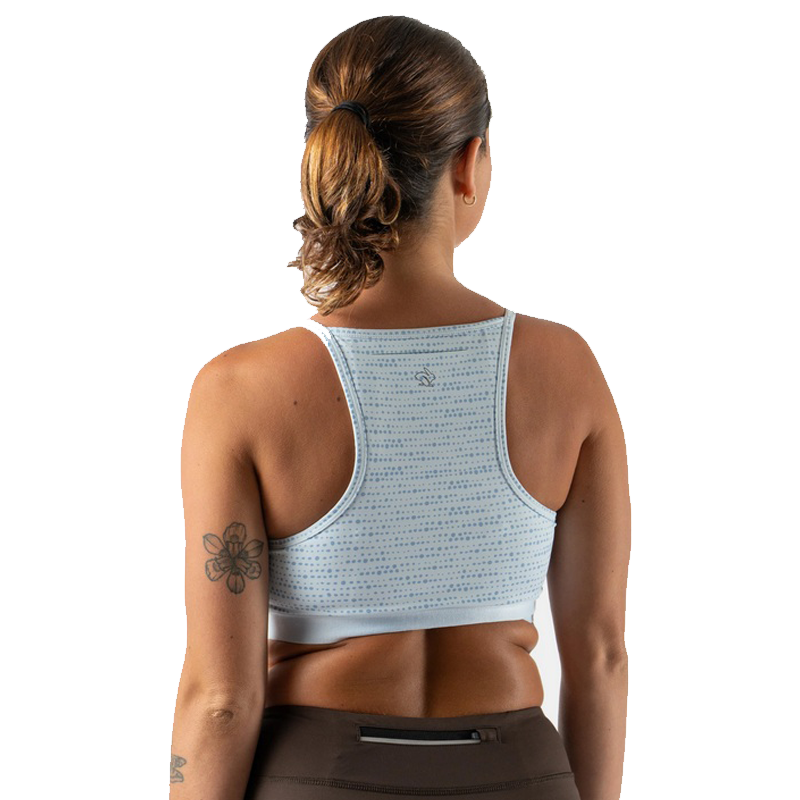 rabbit - Strappy Pocket Bra - Ice Water Geo Dot - Women's