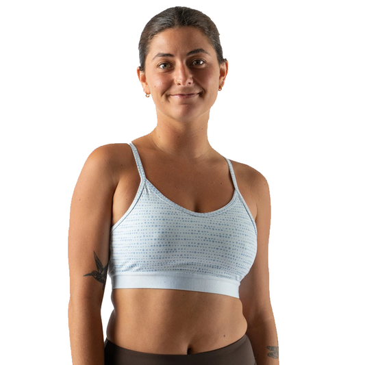rabbit - Strappy Pocket Bra - Ice Water Geo Dot - Women's