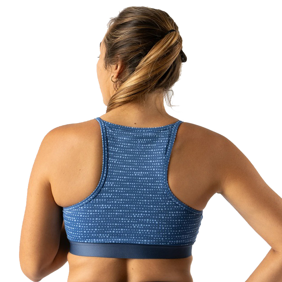 rabbit - Strappy Pocket Bra - True Navy Geo Dot - Women's
