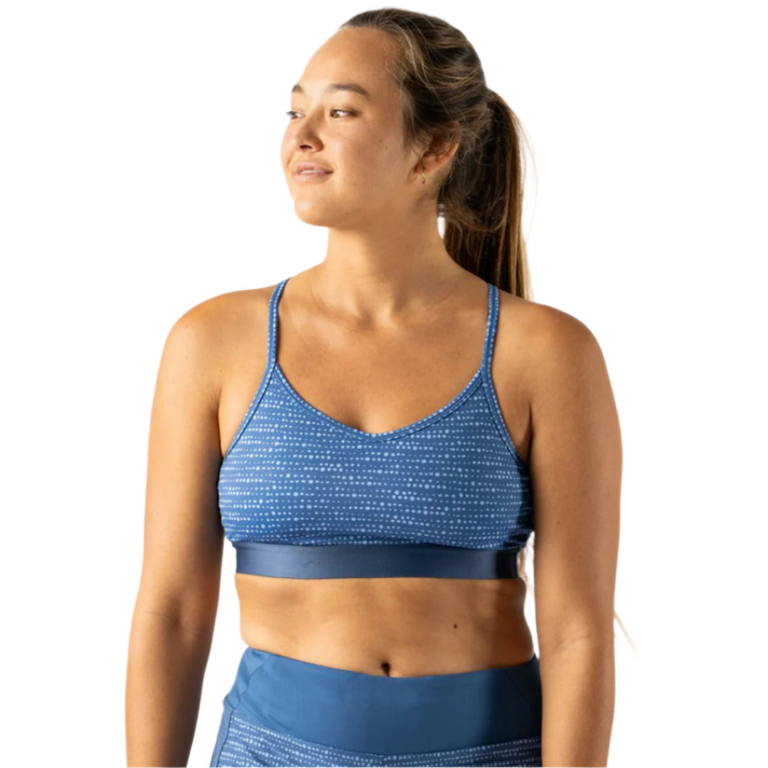 rabbit - Strappy Pocket Bra - True Navy Geo Dot - Women's