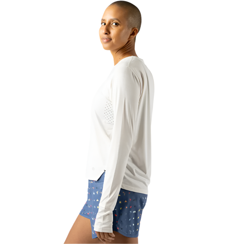 rabbit - UPF Tee LS - Snow White - Women's