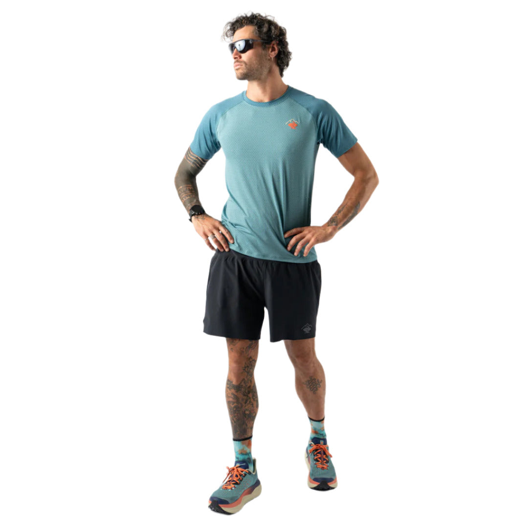 rabbit - EZ Tee Perf Trail SS - Mineral Blue - Men's