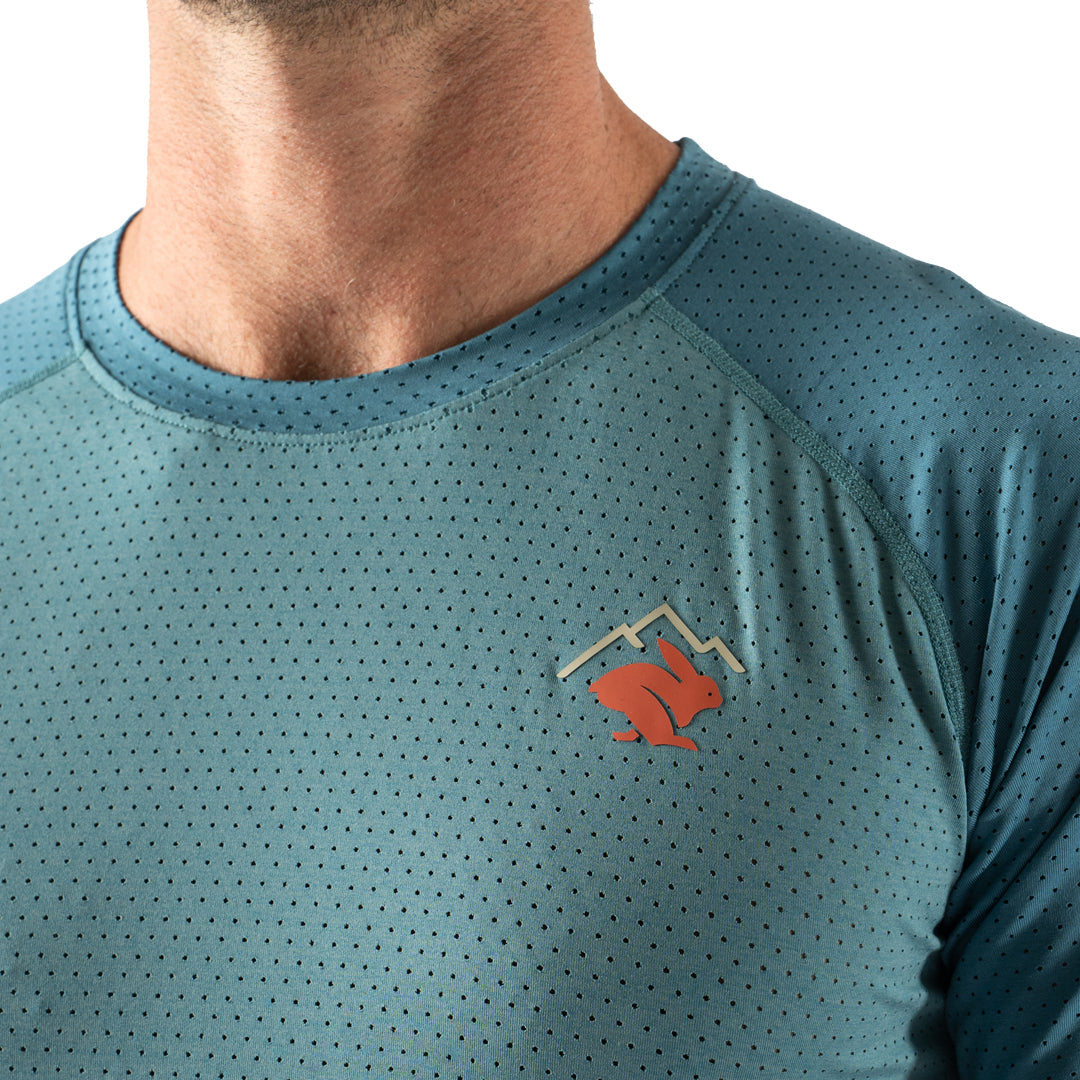 rabbit - EZ Tee Perf Trail SS - Mineral Blue - Men's