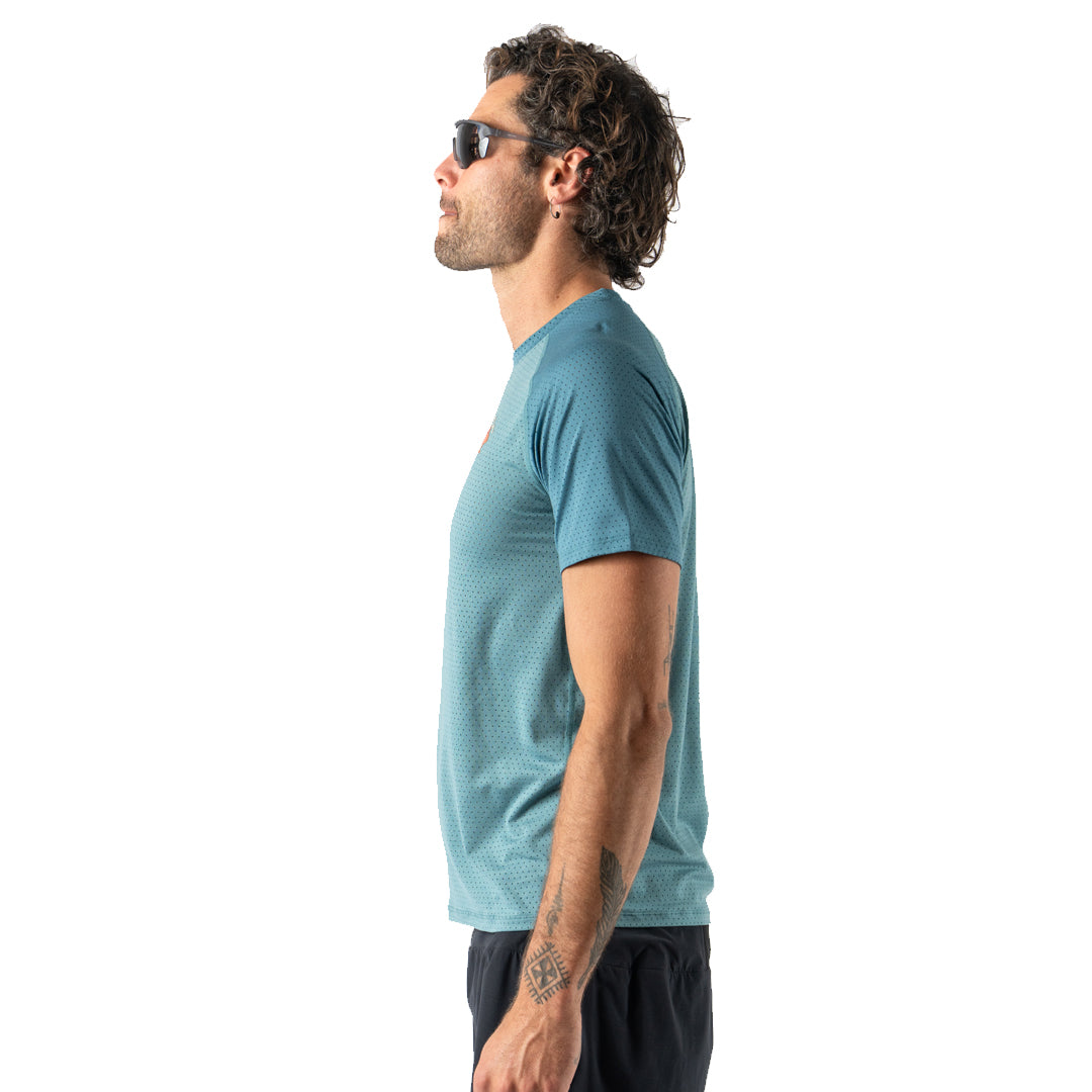 rabbit - EZ Tee Perf Trail SS - Mineral Blue - Men's