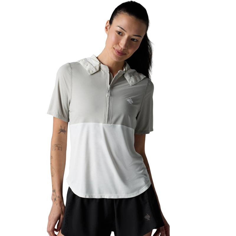 rabbit - Sunrunner UPF Tee Hoodie - White - Women's