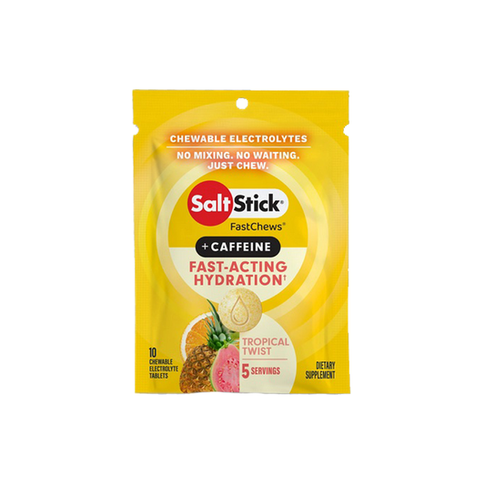 SaltStick - FastChews - Tropical Twist (Caffeinated) - 10 Tablets Packet