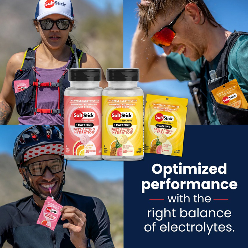 SaltStick - FastChews - Tropical Twist (Caffeinated) - 10 Tablets Packet