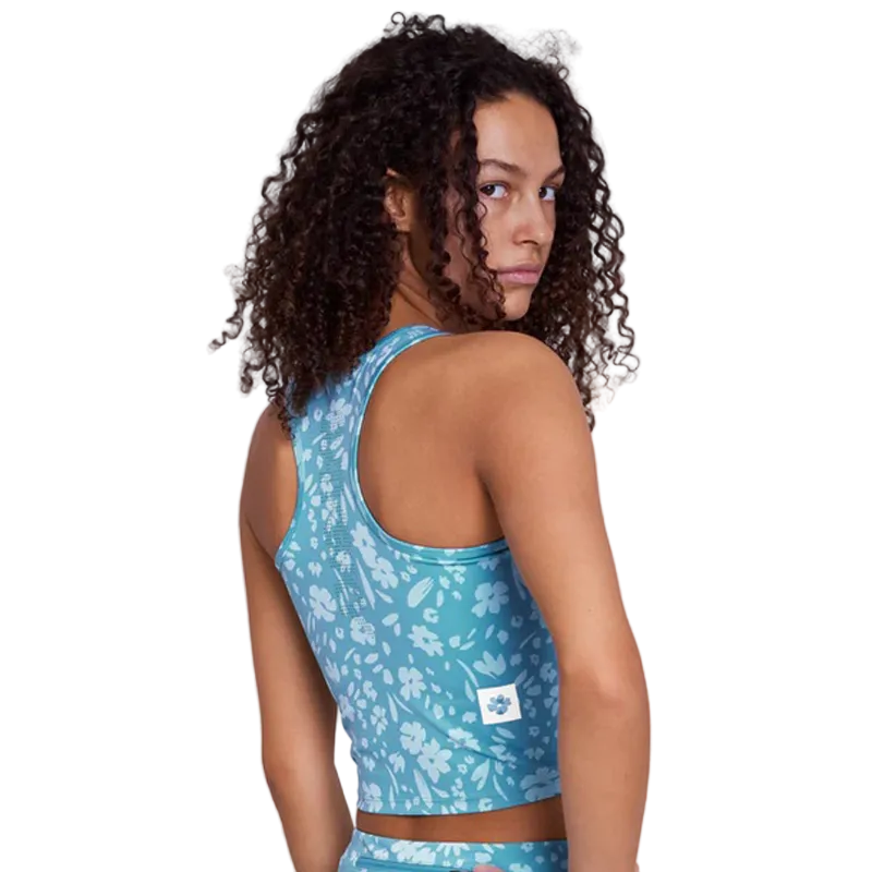 Saysky - Flower Combat Crop Top - Light Blue Flower - Women's