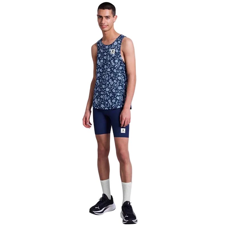 Saysky - Flower Combat Singlet - Blue Flower - Men's