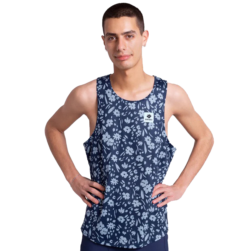 Saysky - Flower Combat Singlet - Blue Flower - Men's