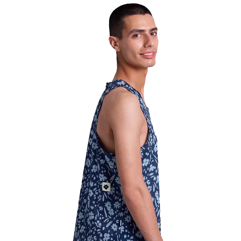 Saysky - Flower Combat Singlet - Blue Flower - Men's