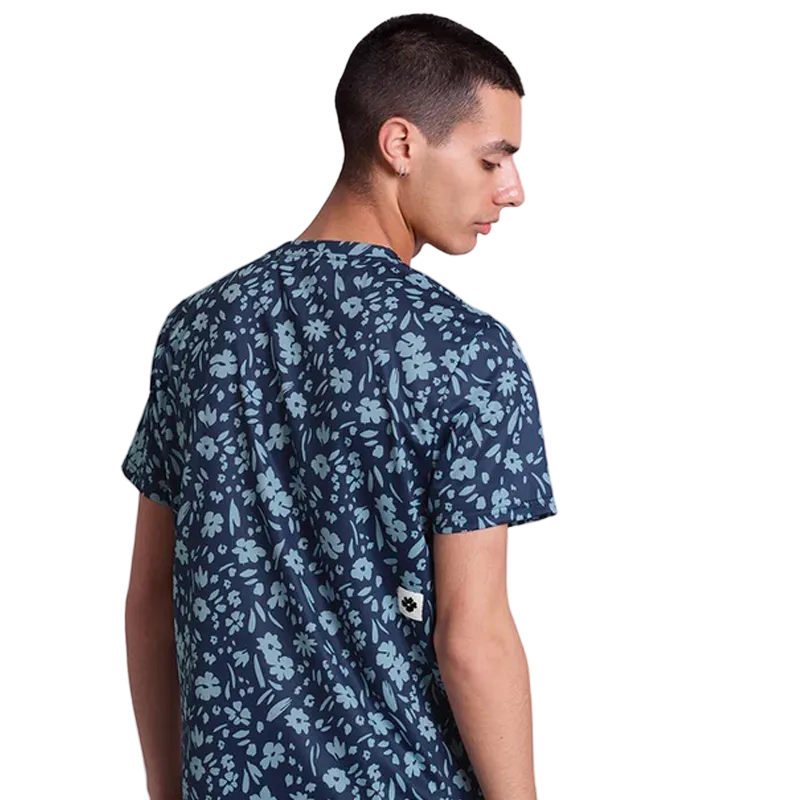 Saysky - Flower Combat T-Shirt - Blue Flower - Men's