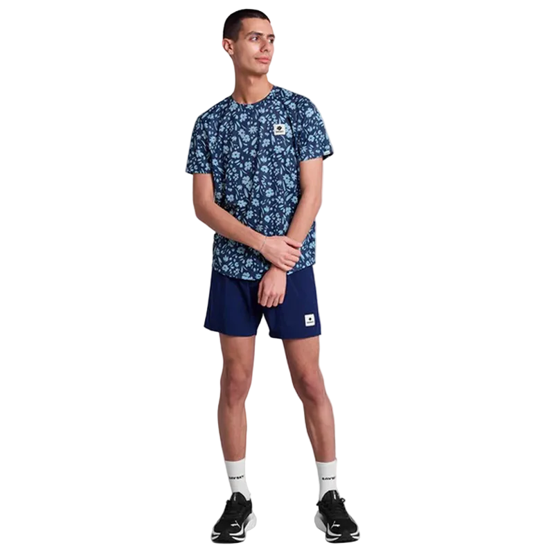Saysky - Flower Combat T-Shirt - Blue Flower - Men's
